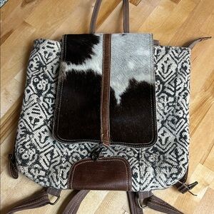 Boho fur and cloth Backpack